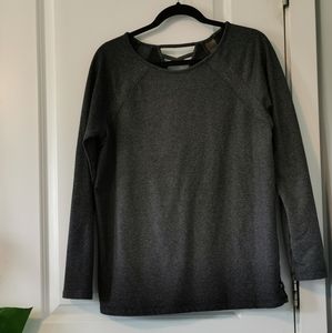 Grey Sweatshirt with Crossback Detail